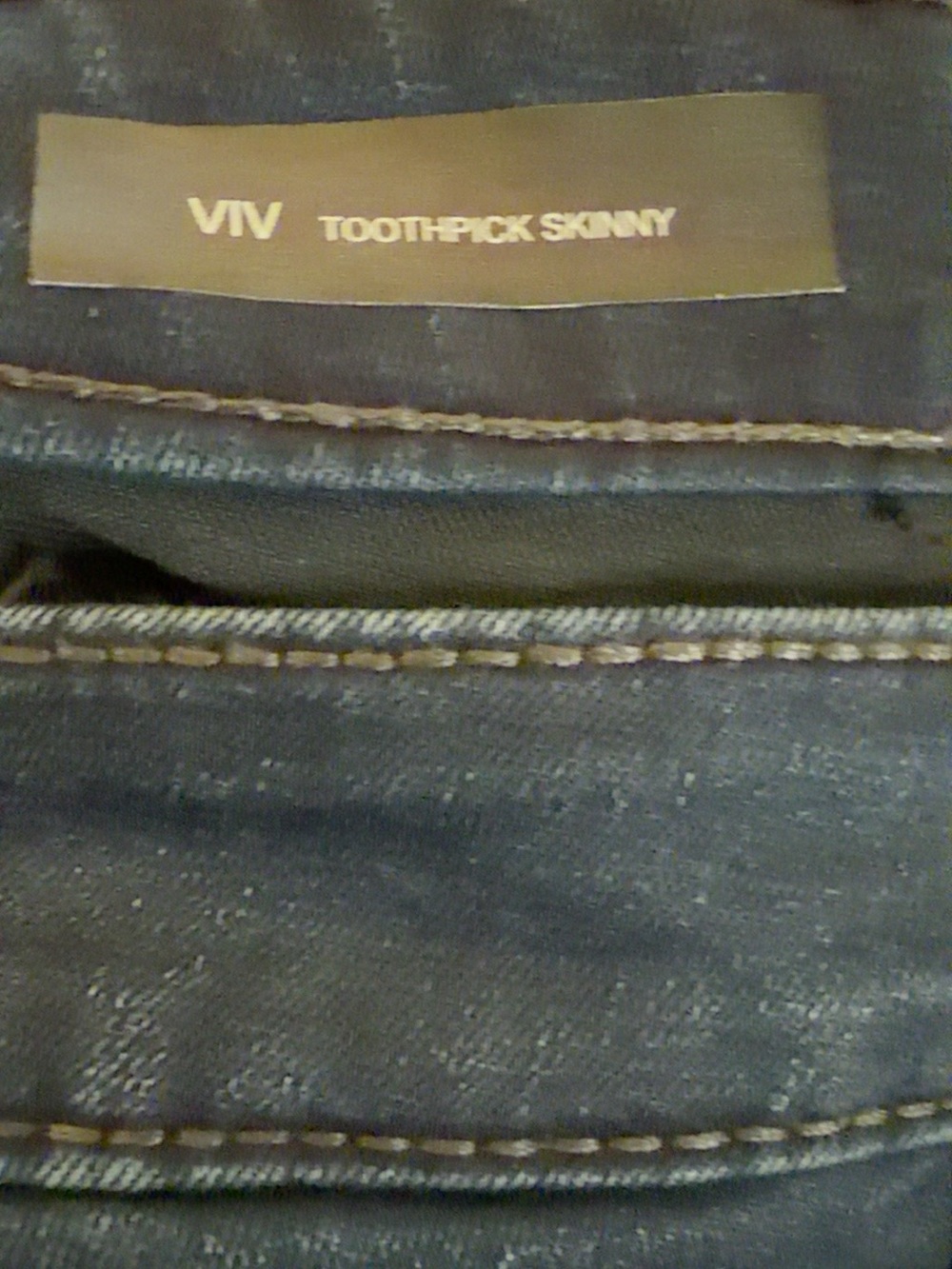 Kut from the Kloth Viv Toothpick Skinny Jeans Dark Wash Size 12 - Picture 6 of 9